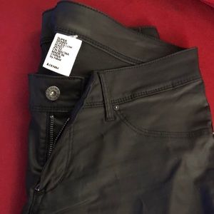 Faux leather jeans from H&M